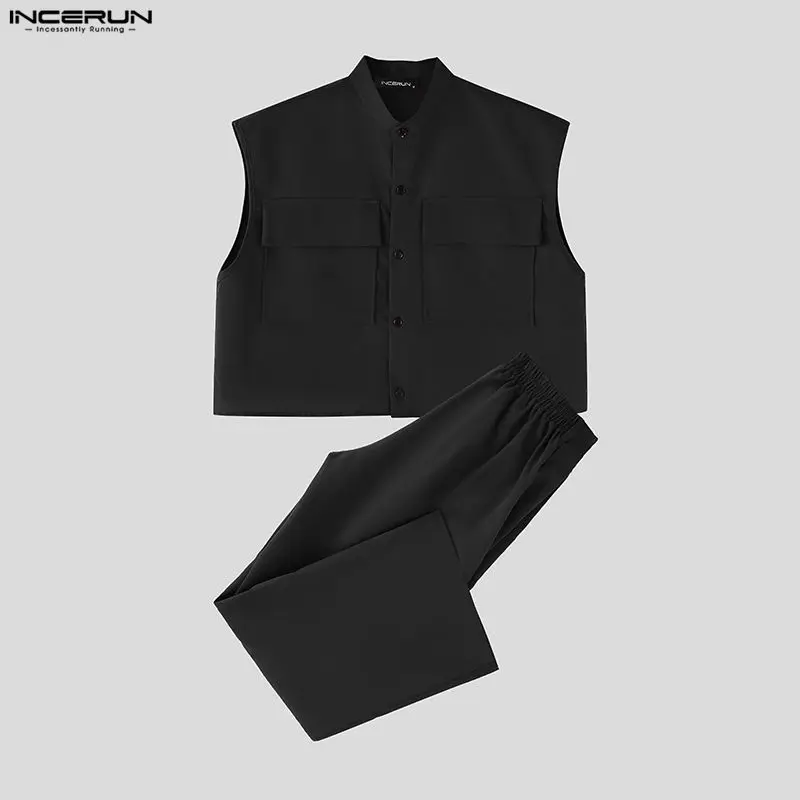 INCERUN Men Sets Solid Sleevel - огляд і ціна Street Fashion Casual