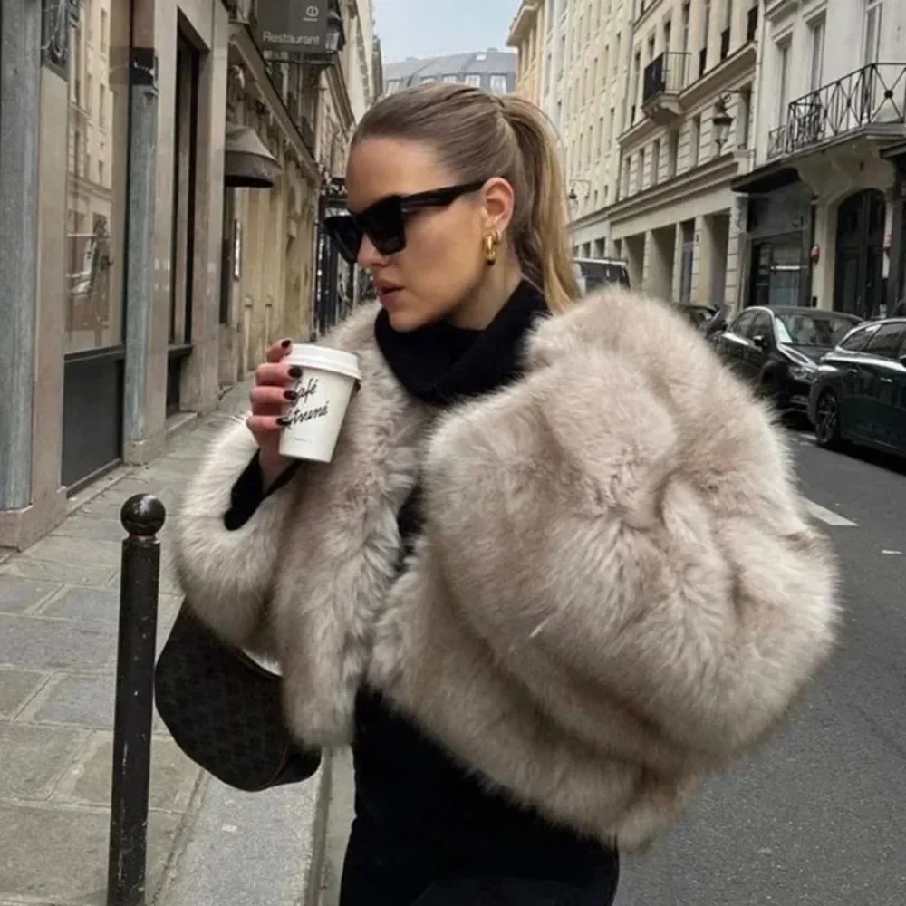Faux Fur Jacket Women Street F - огляд і ціна Street Fashion Week