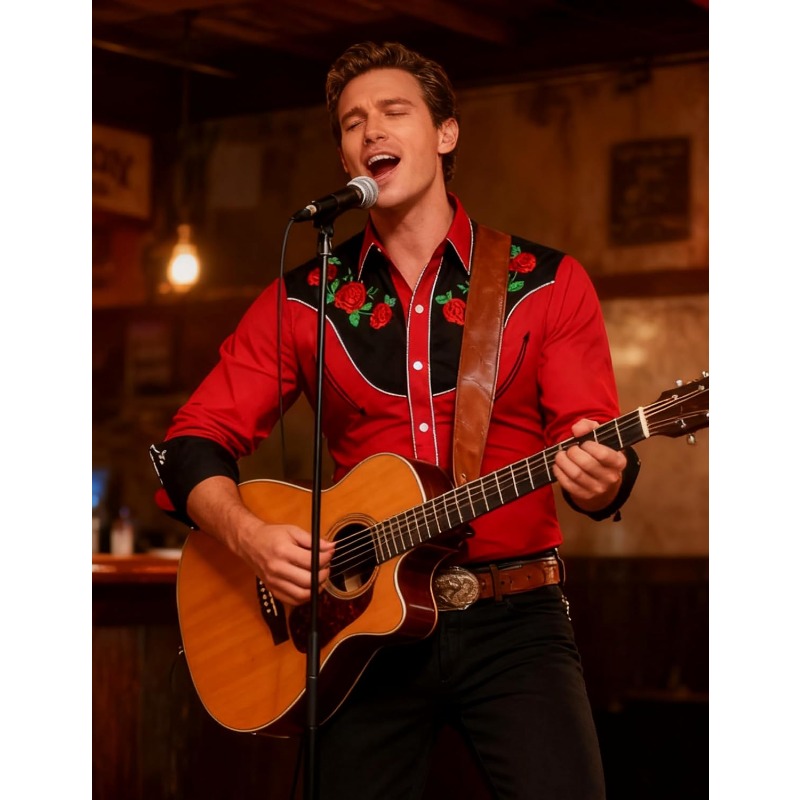 Men's Western Cowboy Shirt Lon - огляд і ціна Street Fashion Dance