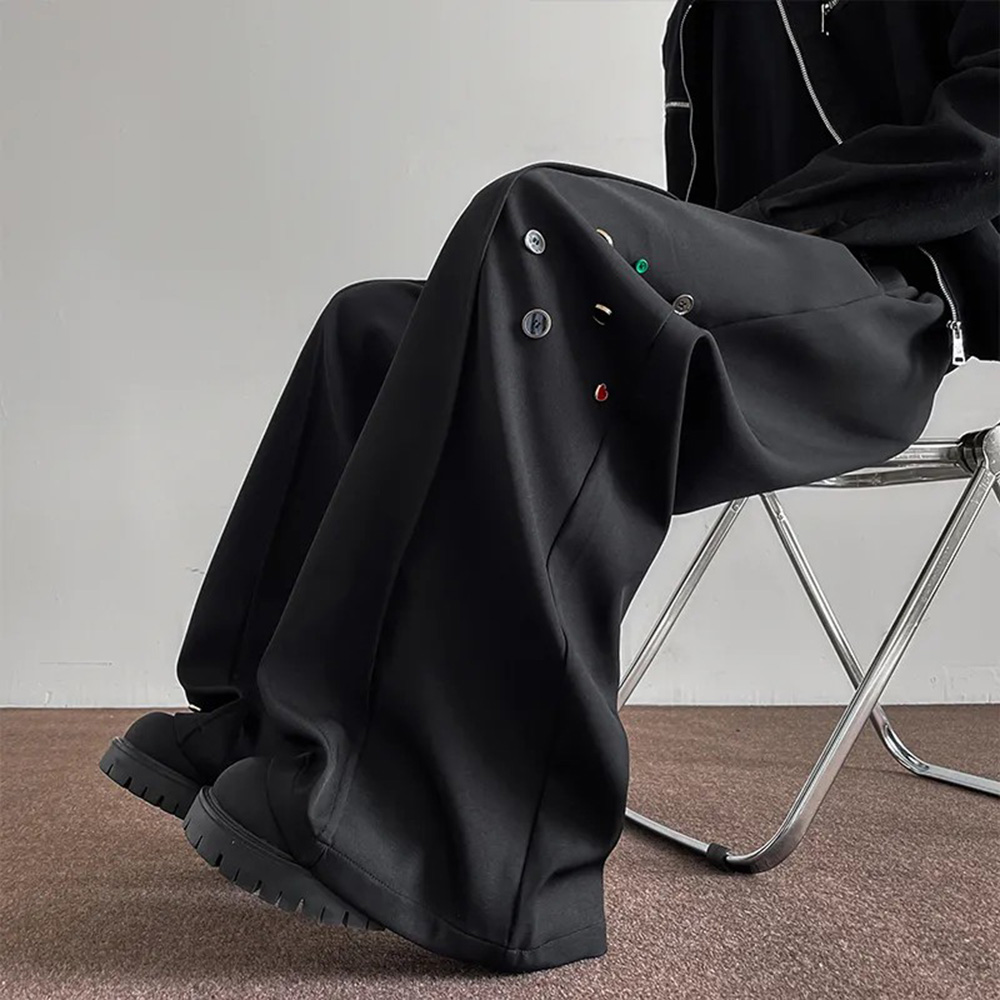 Mens Trousers Button Decoratio - огляд і ціна Street Fashion Youth