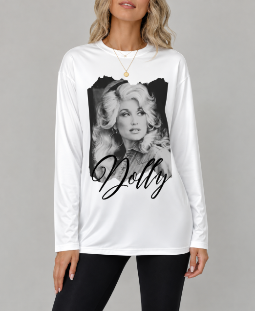 Dolly Parton Long Sleeve T-shi - огляд і ціна Street Fashion Casual