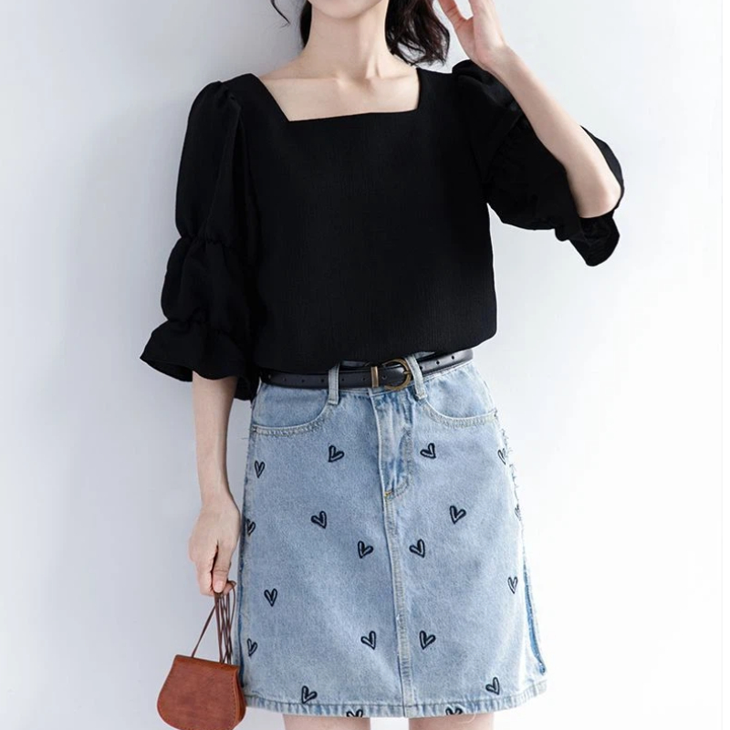 Pleated Short Sleeve Solid Kor - огляд і ціна Street Fashion Youth