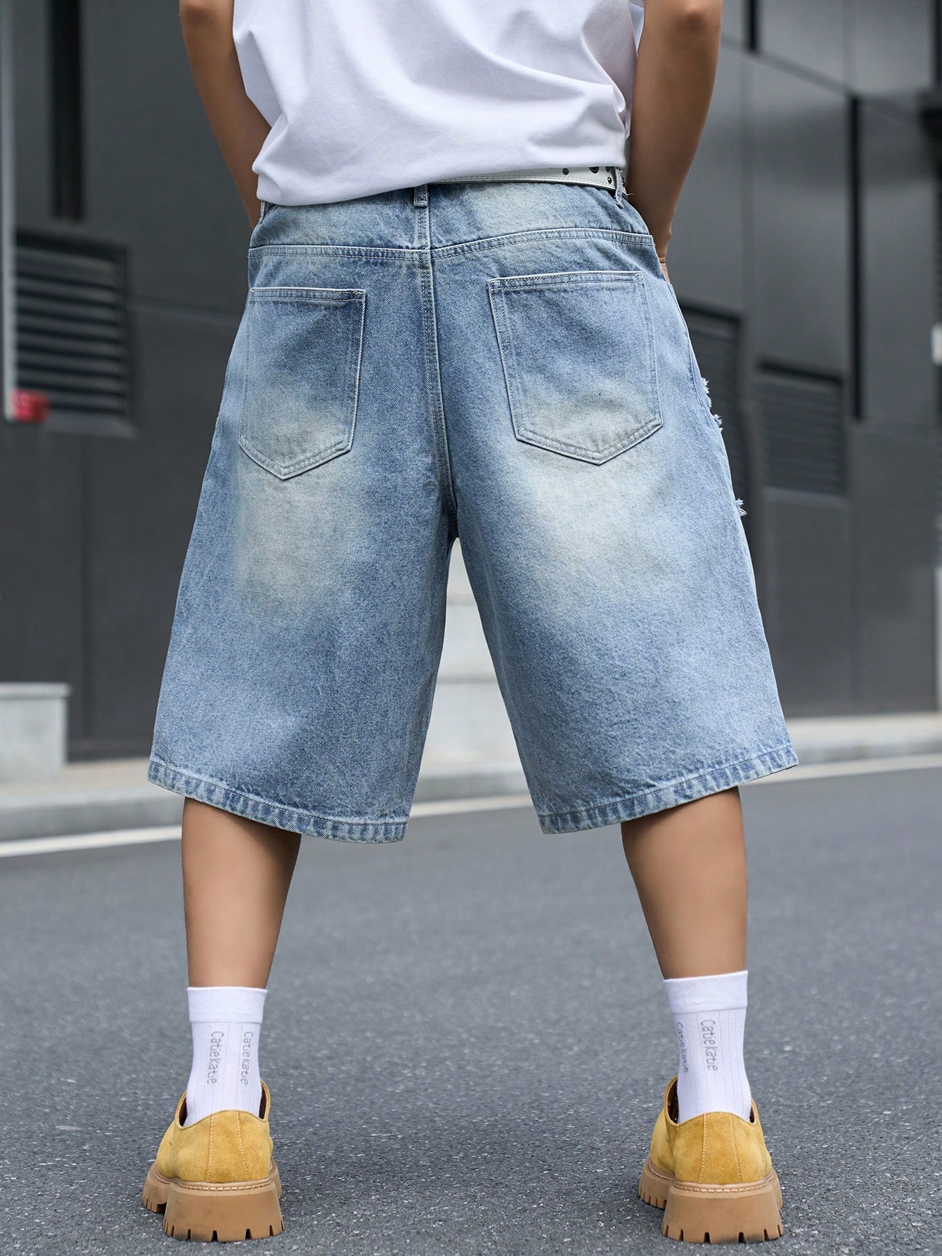 Men's Loose Fit Denim Bermuda  - огляд і ціна Street Fashion Dance