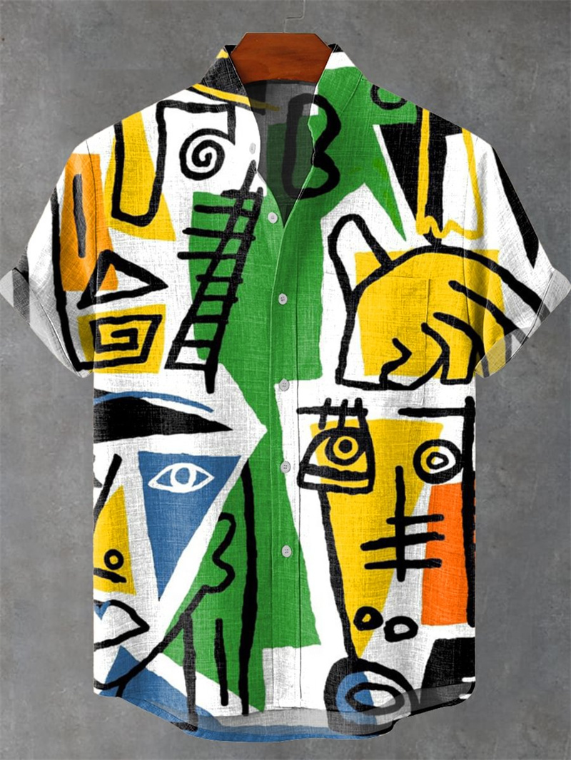 Men's Short Sleeve Shirt 3D Pr - огляд і ціна Street Fashion Shanghai